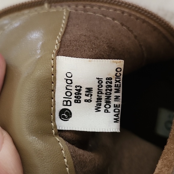 Blondo Genuine Leather Lace Up Ankle Boots Neutral Tan Brown READ DESCRIPTION - Picture 7 of 7